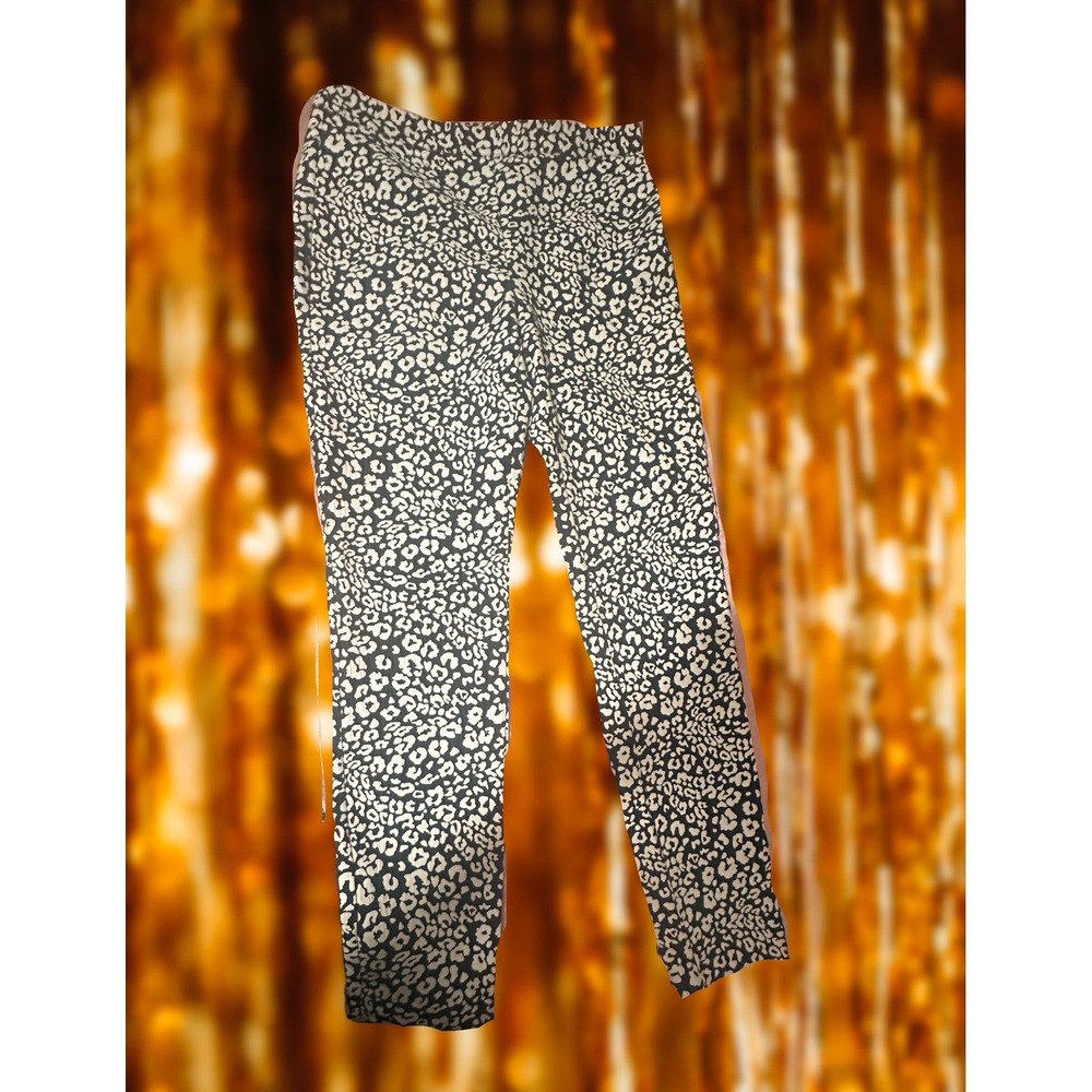Zara Basic Leopard Print Pants‎ Women Size M